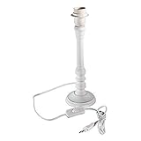 DRULINE Lampenfuß Tischlampe - Leuchtenfuß - Lampen Fuß - Tischlampenfuß - Holz weiß...