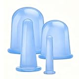 ZORVYN 4 Stück Schröpfgläser Silikon Saugglocke Anti Cellulite Massagegerät Fördern...