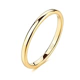 Zakk Ring Damen Herren 2mm 4mm 6mm 8mm Gelbgold Wolfram Poliert Schmal Ringe...