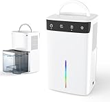 Luftentfeuchter 2600ML Raumentfeuchter klein Dehumidifier Automatisches Abtauen Mit 7...
