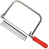 AVit Laubsäge inkl. 5 Sägeblätter für Metall und Holz | 360 Grad drehbar I...