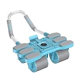Bauchroller, 4-, automatischer Rückprall, Fitnessgerät mit Kniepolster für drinnen und...