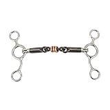 Pyltha B Ring Gebiss Trense Gebrochene Edelstahl Messing 145mm - Haltbar, Komfortabel,...