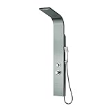 SENSEA - ICONE Hydromassage-Duschsäule mit Armaturen - Aluminium - Oberfläche...