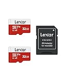 Lexar Micro SD Karte 32GB 2er Pack, Speicherkarte Micro SD mit Adapter, Bis zu 100 MB/s...
