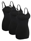 4How 3er Damen Stilltops Mutterschaft Tanktop mit Eingebautem BH für Stillen Schlaf...