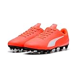 PUMA Unisex Kinder Vitoria Ii Fg/Ag Jr Fussballschuh, Glowing Red Puma White, 33...