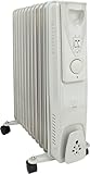 VOLTMAN - 2500 W Mobiler Ölheizkörper - Regelbarer Thermostat - 3 Bis 5 Heizstufen -...