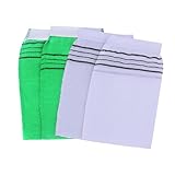 Gogogmee 10 Stück Weiße Peeling badehandschuhe mit Grober Textur Langlebig und Kompakt...