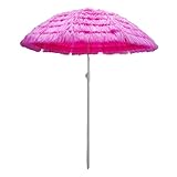 GUOGLZ Bastschirm, Hawaii-Sonnenschirm, Neigbarer Strandschirm, Gartenschirm, Für Balkon...