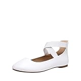 DREAM PAIRS Damen Bequeme Ballerinas Mode Flache Schuhe mit Knöchelwickel und...