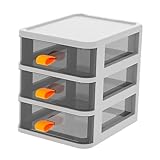 SOLUSTRE Transparenter Aufbewahrungsschrank aus Hochwertigem Mini Schubladenbox für Büro...