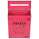 VILLFUL Vintage Wandbriefkasten aus Eisen mit Schloss Hängender Briefkasten Im Retro Stil...