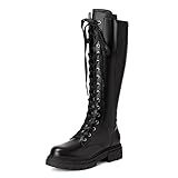 DREAM PAIRS Kniehohe Damenstiefel Stiefel Damen Flach rutschfeste Laufsohle Stylisch &...