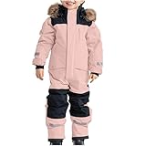 Schneeanzug Kinder Unisex Skianzug Verdickt Warm Skioverall Winter Warme Skianzüge mit...