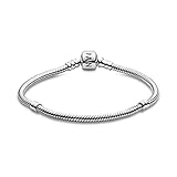 PANDORA Moments Schlangen-Gliederarmband mit Zylinderverschluss aus Sterling-Silber,...