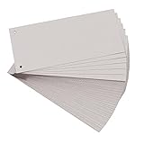 Exacompta 13485B 100er Pack Karton-Trennstreifen. 10,5 x 24 cm grau. Für eine...