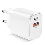 INNISTO Ladegerät USB C 20W, 2 Port 20W USB C Ladegerät USB Netzteile...