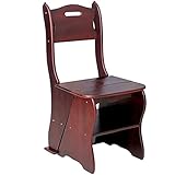 Multifunktionaler Klappstuhl aus Holz für Küche, Büro und Bibliothek, 4-stufiger Hocker...
