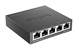 D-Link DGS-105 5 Ports Layer2 Gigabit Switch (bis zu 2000 Mbit/s Datenübertragung pro...