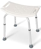 Dunimed Duschhocker - Höhenverstellbar Duschstuhl 39-52cm - Anti-Rutsch Duschsitz -...