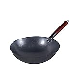 GHFIUR 14-Zoll-Wok aus Gusseisen, Kochtopf - 34 cm (34 cm) (36 cm)