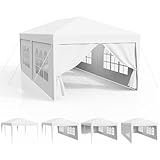 Pavillon 3x6m Wasserdicht, Garten Pavillon Stabil Stecksystem-Metallgestänge,...