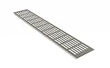 Aluminium Lüftungsgitter Stegblech Lüftung 100mm x 1000mm Edelstahl eloxiert
