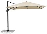 Schneider Sonnenschirm Rhodos Twist, natur, 300 x 300 cm quadratisch, 730-02, Gestell...
