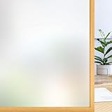rabbitgoo Fensterfolie Blickdicht Sichtschutzfolie Fenster Selbsthaftend, Milchglasfolie...