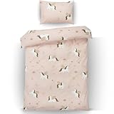 Generisch Bettwäsche 135x200 mädchen – Unicorn Academy rosa Mädchen Bettwäsche Set...