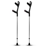 1 Paar Krücken Schwarz Klassiker 140 Kg Unterarmgehstützen von Ossenberg mit Ergo...