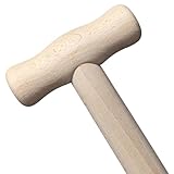 Land-Haus-Shop Spatenstiel Ersatz Spaten Holz Stiel aus Buche mit T-Griff, 85 cm...