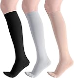 sinocare 3 Paar 23-32 mmHg Kompressionsstrümpfe Damen & Herren, Medizinische...