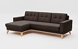 CAVADORE Ecksofa Lima mit Longchair/Couch in L-Form mit Wellenfederung, Holzrahmen +...