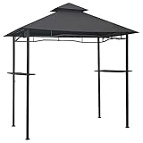 HUAKEHOM BBQ Pavillon Doppeldach Grillpavillon Gartenpavillon Garten...