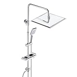 JOHO Edelstahl Duschsystem ohne Armatur Chrom Regendusche Duschset mit...