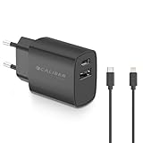 Caliber Ladegerät USB C - 20 Watt Schnellladegerät USB C - 1,5 Meter USB Charger -...