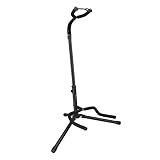 Amazon Basics Verstellbarer Klappbarer Gitarrenständer mit Hals-Halterung für...