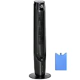 HOMCOM Luftkühler Turmventilator mit Wasserkühlung Luftbefeuchtung 60W leise...