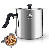 1.5L Milchtopf mit Deckel, Simmertopf mit Pfeife, Doppelwandig Milchtopf mit...