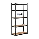 Arebos Schwerlastregal 180 x 90 x 40 cm | 875kg Tragkraft | 0,63 mm | 5...
