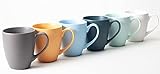 Hanseküche Kaffeebecher Set 6 x 360ml | Kaffeetassen aus hochwertiger, massiver Keramik |...