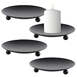 FYting 4 Stück Kerzenständer Kerze, Kerzenhalter für Adventskranz, Metall...