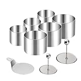FLEAGE 6 Stück Dessertringe und Speiseringe Set，dessertringe 8cm und...