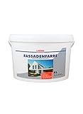 Fassadenfarbe 5 Liter ca. 30 m² Wilckens Farbe Außen Dispersion Fassade weiß Beton...