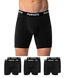 FORVEVO Boxershorts Herren Lang Bein Bauwolle 6er Pack,Atmungsaktiv Unterhosen...