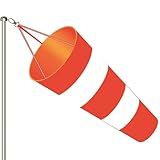 Windsack für Draußen, Windsäcke für den Garten, Roter und Weißer Windsack mit...