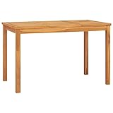 vidaXL Teak Massiv Garten Esstisch Terrassentisch Gartentisch Gartenmöbel Holztisch...