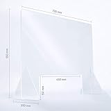 reflecto Spuckwand | 100cm oder 73cm breit | Thekenaufsatz mit Durchreiche | Nies- und...